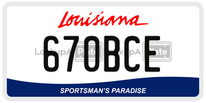 670BCE  license plate in LA