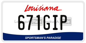 671GIP  license plate in LA