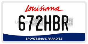 672HBR  license plate in LA