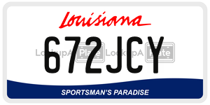 672JCY  license plate in LA