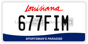 677FIM  license plate in LA
