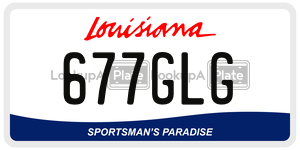 677GLG  license plate in LA