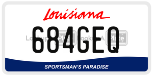 684GEQ  license plate in LA