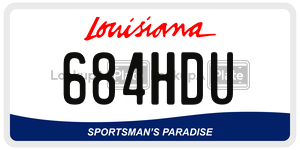 684HDU  license plate in LA
