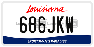 686JKW  license plate in LA