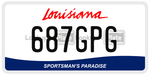 687GPG license plate in Louisiana