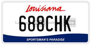 688CHK license plate in Louisiana