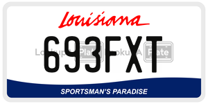 693FXT  license plate in LA