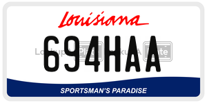 694HAA  license plate in LA