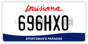 696HXO  license plate in LA
