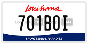 701BOI license plate in Louisiana