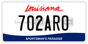 702ARO  license plate in LA