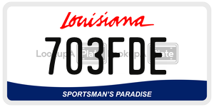 703FDE  license plate in LA