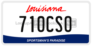 710CSO license plate in Louisiana