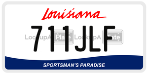 711JLF  license plate in LA