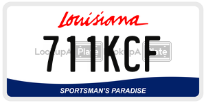 711KCF  license plate in LA