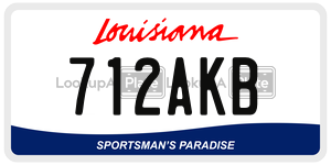 712AKB  license plate in LA