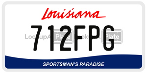 712FPG  license plate in LA