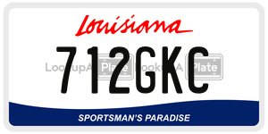 712GKC license plate in Louisiana
