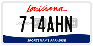 714AHN  license plate in LA