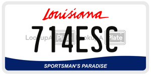 714ESC  license plate in LA