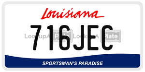 716JEC  license plate in LA