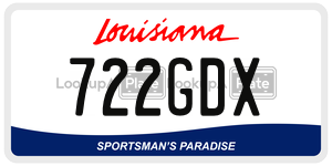 722GDX  license plate in LA