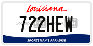 722HEW  license plate in LA
