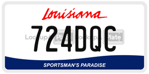 724DQC license plate in Louisiana