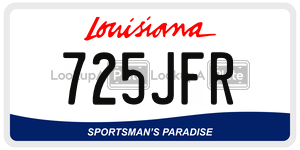 725JFR  license plate in LA
