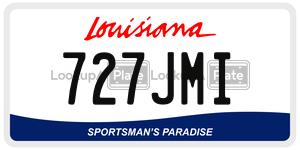 727JMI  license plate in LA