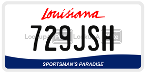 729JSH  license plate in LA