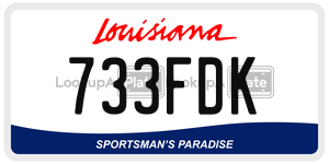 733FDK  license plate in LA