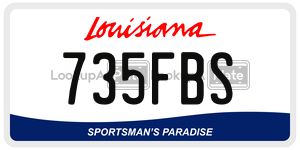 735FBS  license plate in LA