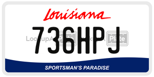 736HPJ  license plate in LA