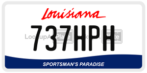 737HPH license plate in Louisiana