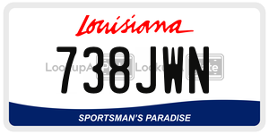 738JWN  license plate in LA