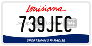 739JEC license plate in Louisiana