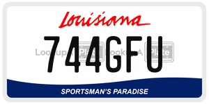 744GFU license plate in Louisiana