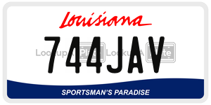 744JAV  license plate in LA