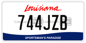 744JZB  license plate in LA
