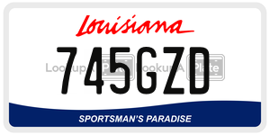 745GZD license plate in Louisiana