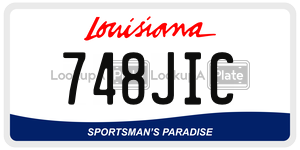 748JIC  license plate in LA