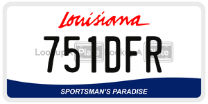 751DFR  license plate in LA