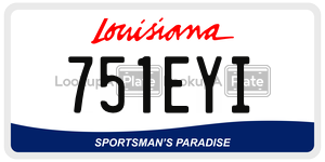 751EYI  license plate in LA