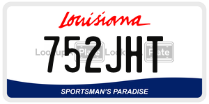 752JHT  license plate in LA