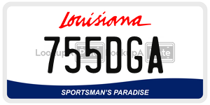 755DGA  license plate in LA