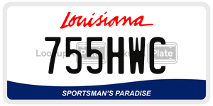 755HWC  license plate in LA