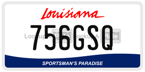 756GSQ  license plate in LA