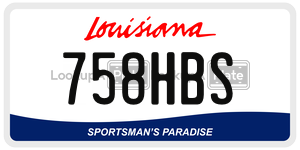 758HBS  license plate in LA